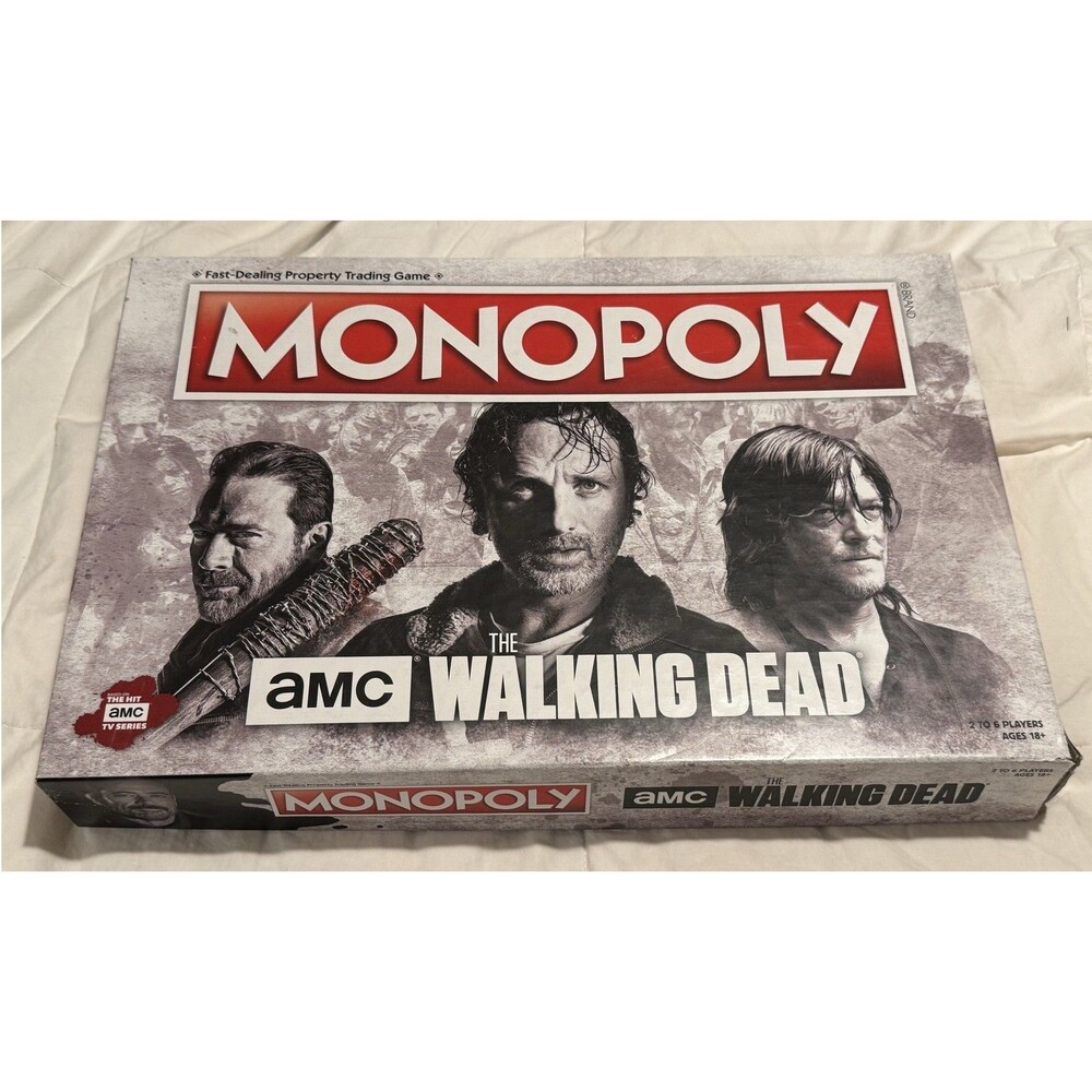 Monopoly The Walking Dead Board Game Complete 2017 AMC Games